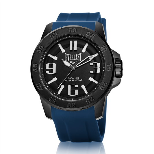 Relógio de Pulso Everlast Masculino Pulseira Silicone Azul E6962