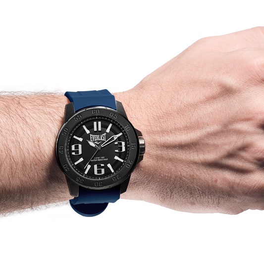 Relógio de Pulso Everlast Masculino Pulseira Silicone Azul E6962