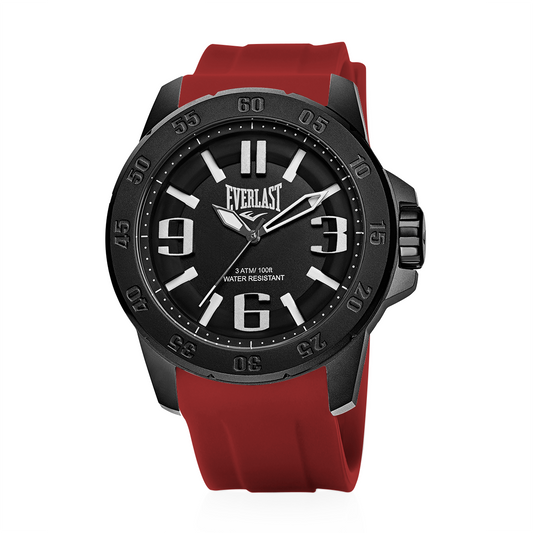 Relógio de Pulso Everlast Masculino Pulseira Silicone Vermelho E6964