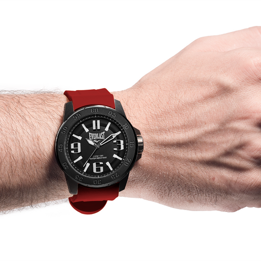 Relógio de Pulso Everlast Masculino Pulseira Silicone Vermelho E6964