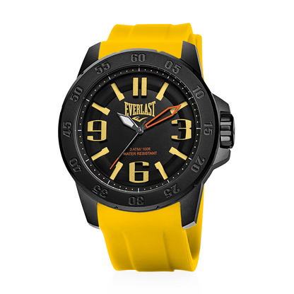 Relógio de Pulso Everlast Masculino Pulseira Silicone Amarelo E6971