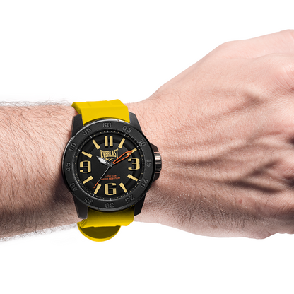 Relógio de Pulso Everlast Masculino Pulseira Silicone Amarelo E6971