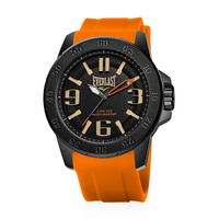 Relógio de Pulso Everlast Masculino Pulseira Silicone Laranja E6973