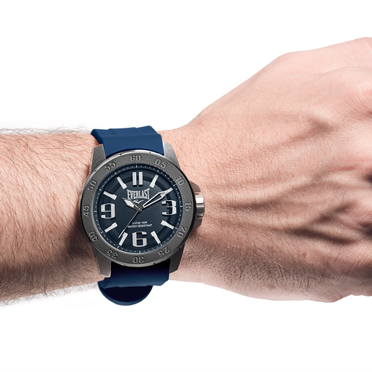 Relógio de Pulso Everlast Masculino Pulseira Silicone Azul E6992