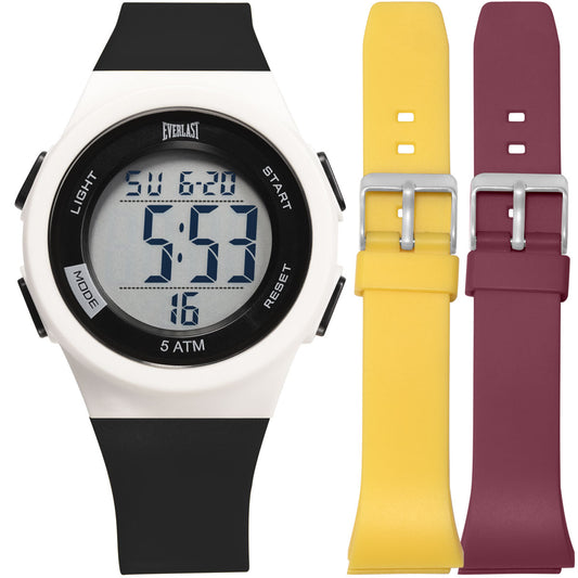 Relógio de Pulso Everlast Digital Unissex Kit 2 Pulseiras E73701