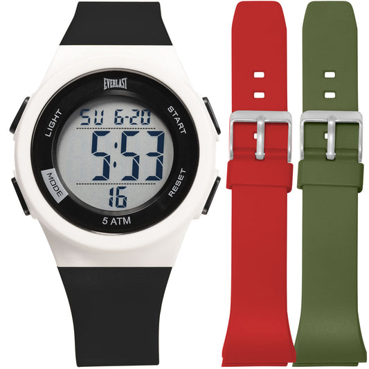 Relógio de Pulso Everlast Digital Unissex Kit 2 Pulseiras E73704