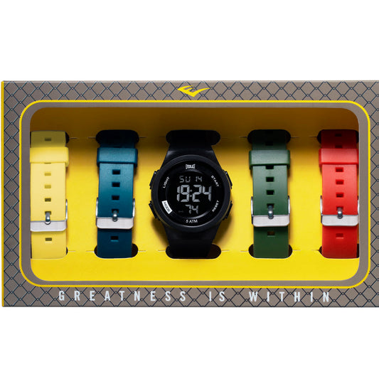 Relógio de Pulso Everlast Digital Unissex Kit 4 Pulseiras E73913