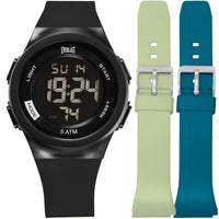 Relógio de Pulso Everlast Digital Unissex Kit 2 Pulseiras E73902