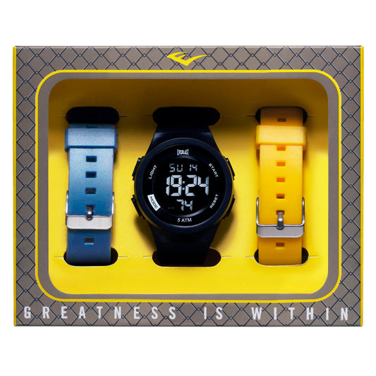 Relógio de Pulso Everlast Digital Unissex Kit 2 Pulseiras E73901