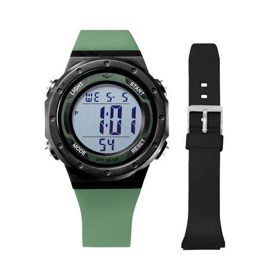 Relógio Everlast Digital Kit 1 Pulseira Extra E75001