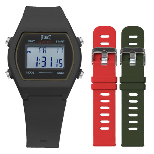 Relógio Everlast Analógico Kit 2 Pulseiras E76501