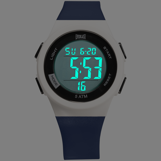 Relógio de Pulso Everlast Digital Unissex Azul Claro E73719