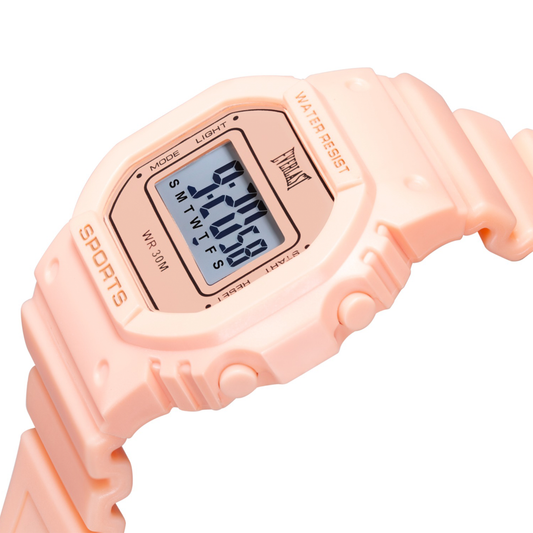 Relógio de Pulso Everlast Digital Quadrado Unissex Salmão E764
