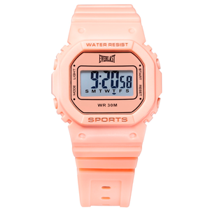 Relógio de Pulso Everlast Digital Quadrado Unissex Salmão E764