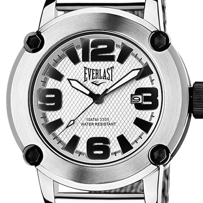 Relógio de Pulso Everlast Masculino Prateado Calendário E10315