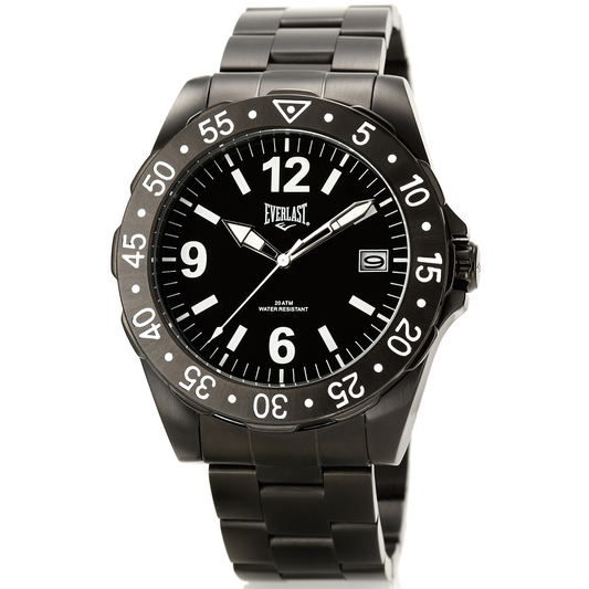 Relógio de Pulso Everlast Masculino Preto Redondo Calendário E268