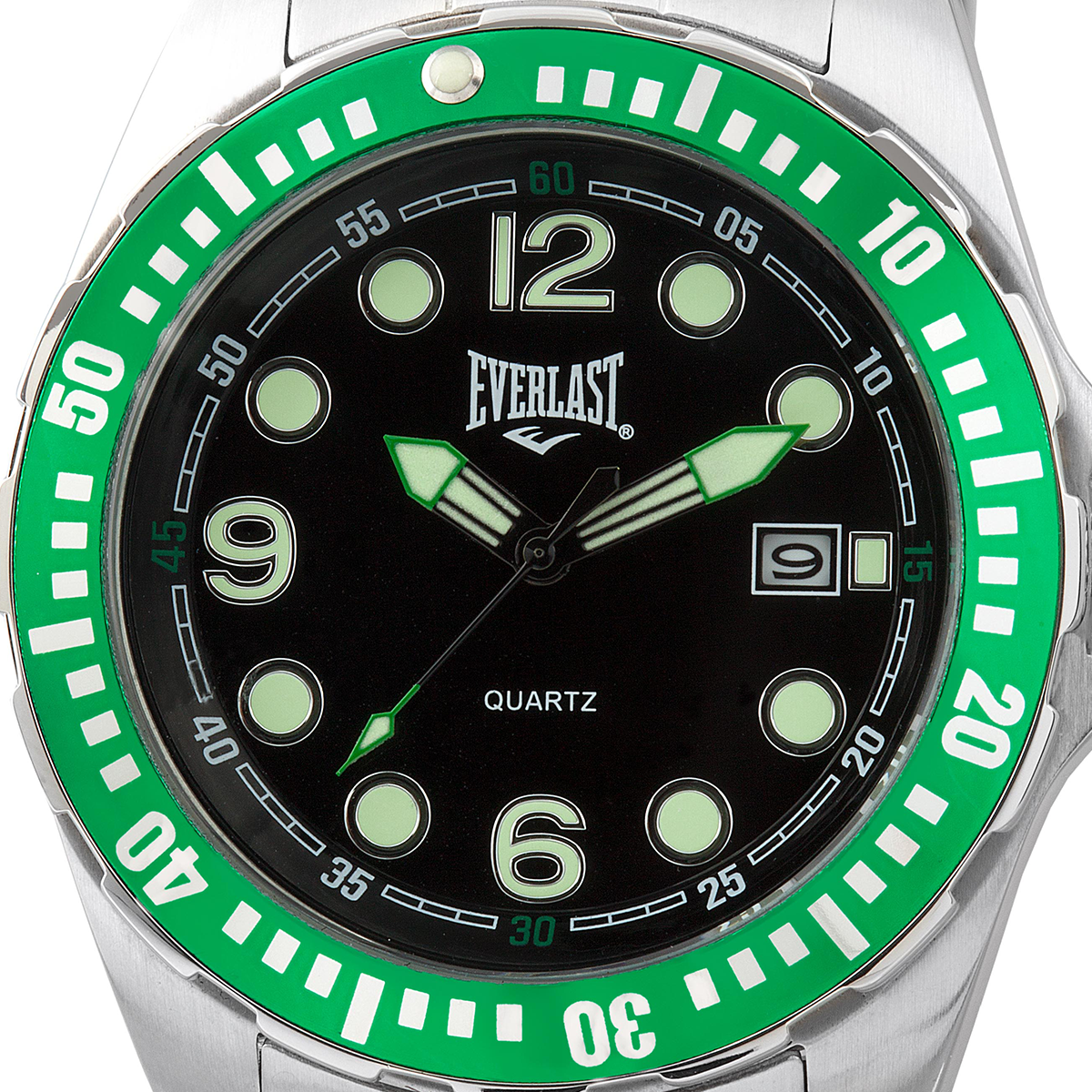 Relógio de Pulso Everlast Masculino Prateado Calendário E473
