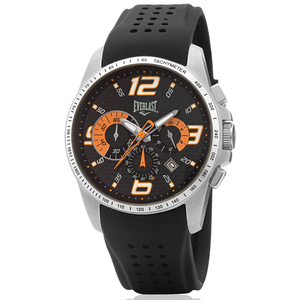 Relógio de Pulso Everlast Masculino Pulseira Silicone Preto Cronógrafo E479