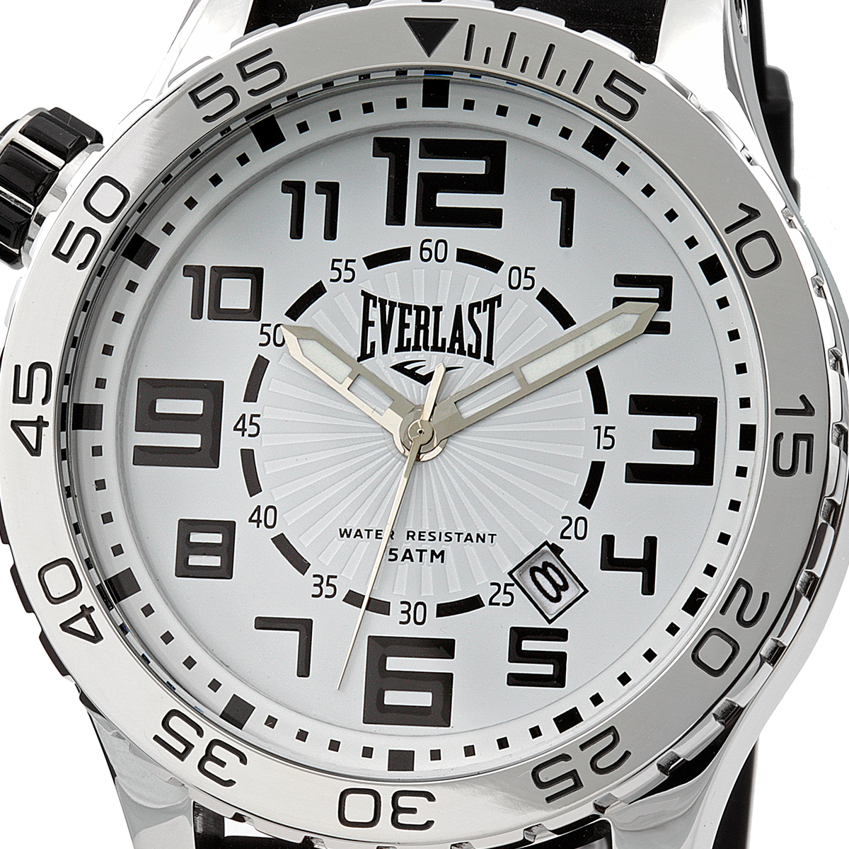 Relógio de Pulso Everlast Masculino Pulseira Silicone Preto Calendário E532