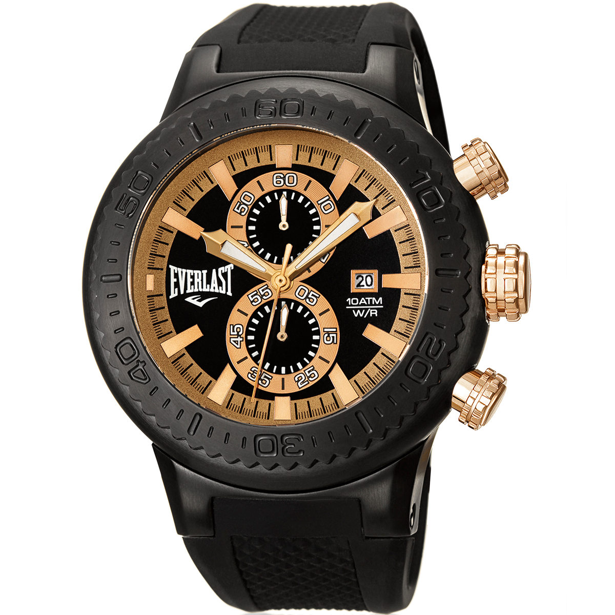 Relógio de Pulso Everlast Masculino Pulseira Preto Cronógrafo E585