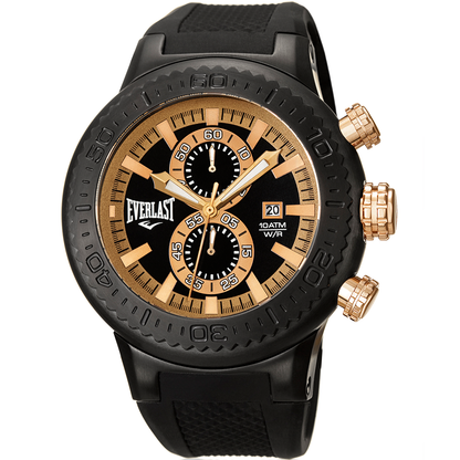 Relógio de Pulso Everlast Masculino Pulseira Preto Cronógrafo E585