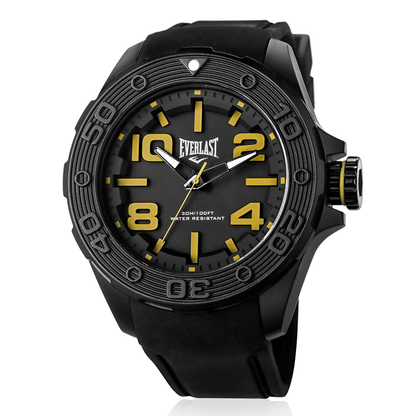 Relógio de Pulso Everlast Masculino Pulseira Silicone Preto E618