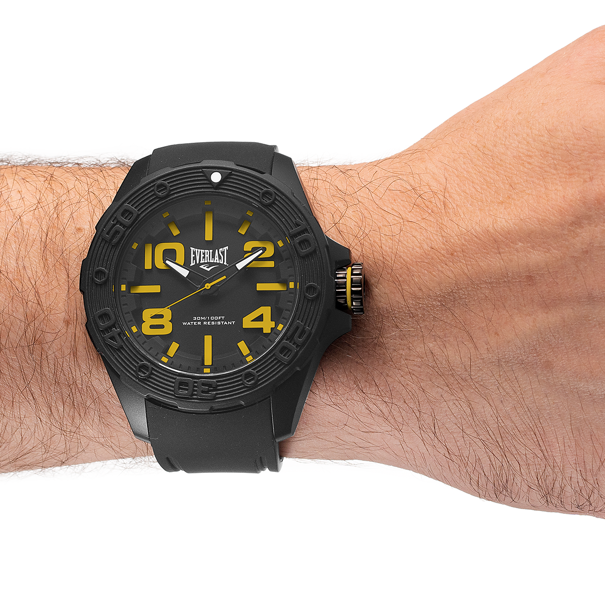 Relógio de Pulso Everlast Masculino Pulseira Silicone Preto E618