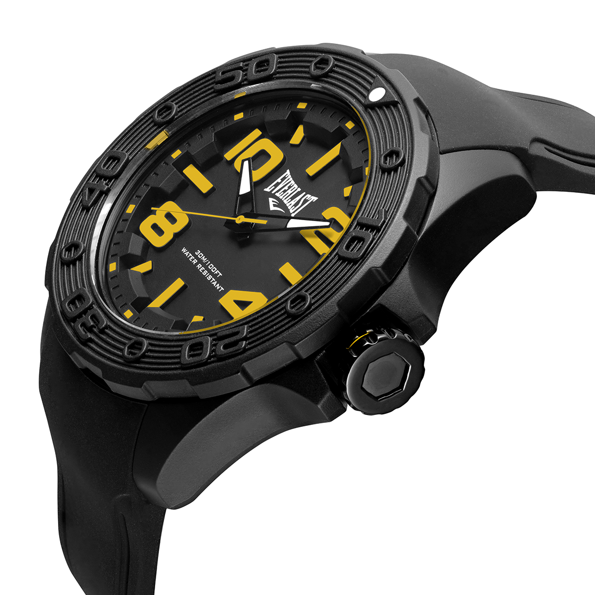 Relógio de Pulso Everlast Masculino Pulseira Silicone Preto E618