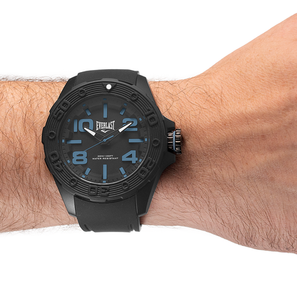 Relógio de Pulso Everlast Masculino Pulseira Silicone Preto E620