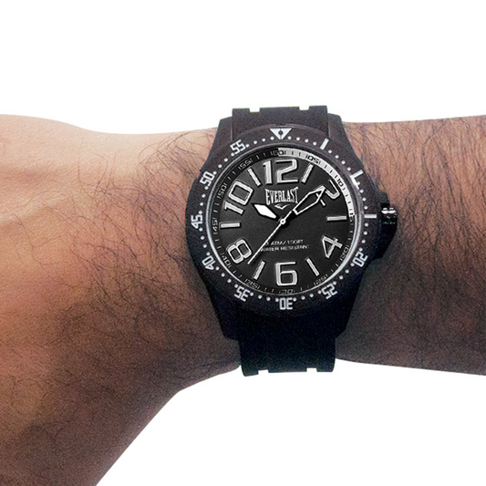Relógio de Pulso Everlast Masculino Pulseira Silicone Preto E670