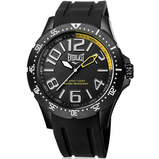 Relógio de Pulso Everlast Masculino Pulseira Silicone Preto E672