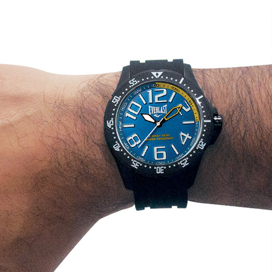 Relógio de Pulso Everlast Masculino Pulseira Silicone Preto E673