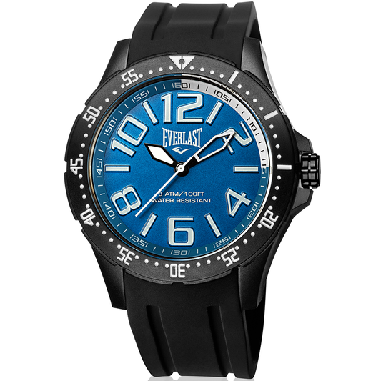 Relógio de Pulso Everlast Masculino Pulseira Silicone Preto E674