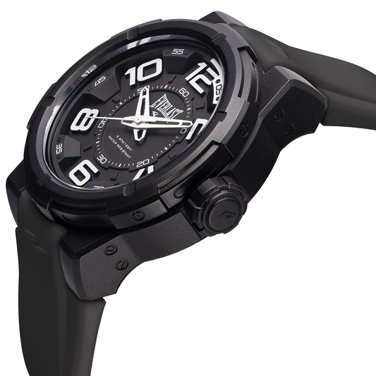 Relógio de Pulso Everlast Masculino Pulseira Silicone Preto E684