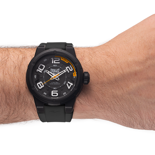 Relógio de Pulso Everlast Masculino Pulseira Silicone Preto E688