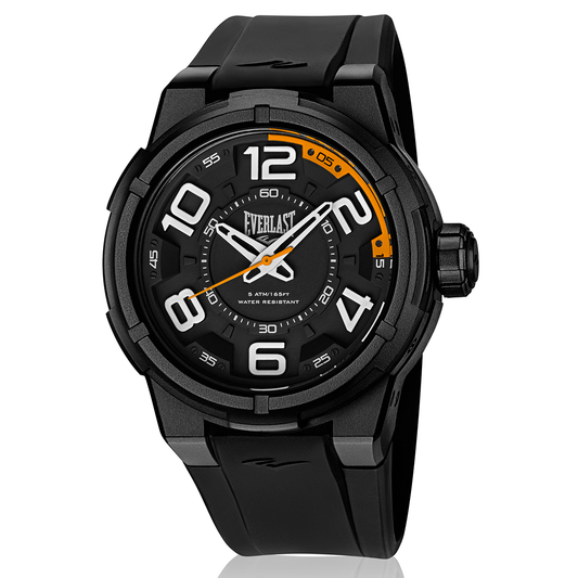 Relógio de Pulso Everlast Masculino Pulseira Silicone Preto E688