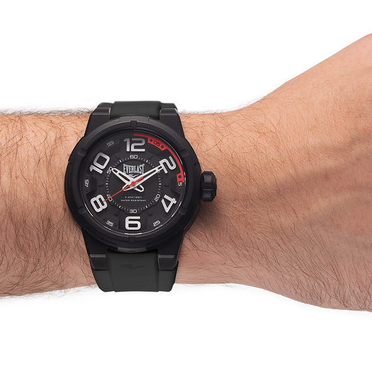 Relógio de Pulso Everlast Masculino Pulseira Silicone Preto E690