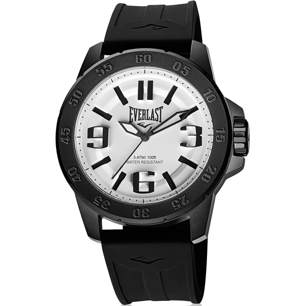 Relógio de Pulso Everlast Masculino Pulseira Silicone Preto E695
