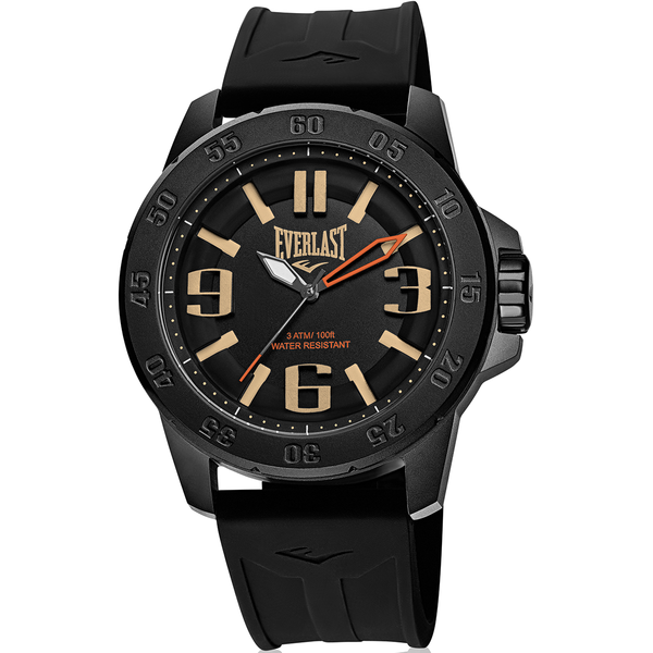 Relógio de Pulso Everlast Masculino Pulseira Silicone Preto E697