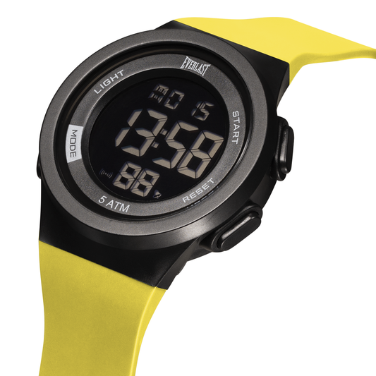 Relógio de Pulso Everlast Digital Unissex Amarelo Claro E7398