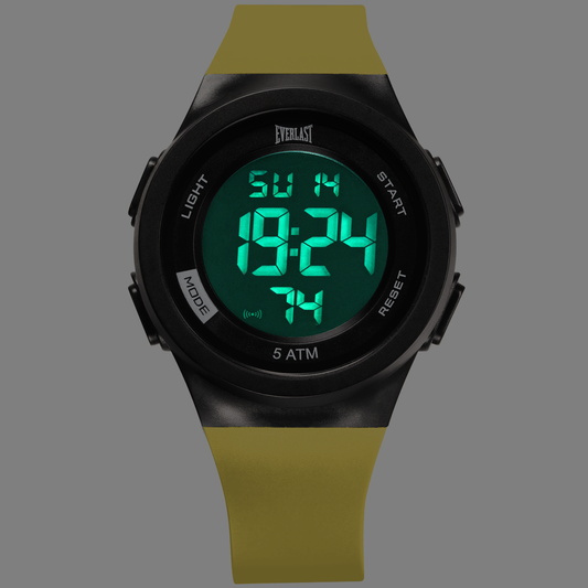 Relógio de Pulso Everlast Digital Unissex Amarelo Claro E7398