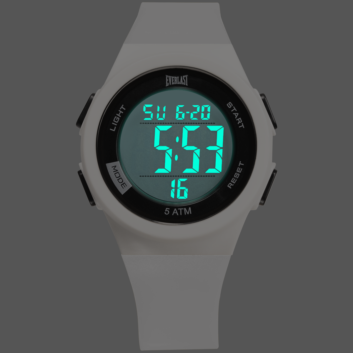 Relógio de Pulso Everlast Digital Unissex Branco E7374