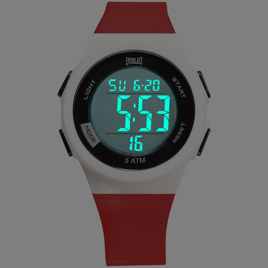Relógio de Pulso Everlast Digital Unissex Vermelho E7375