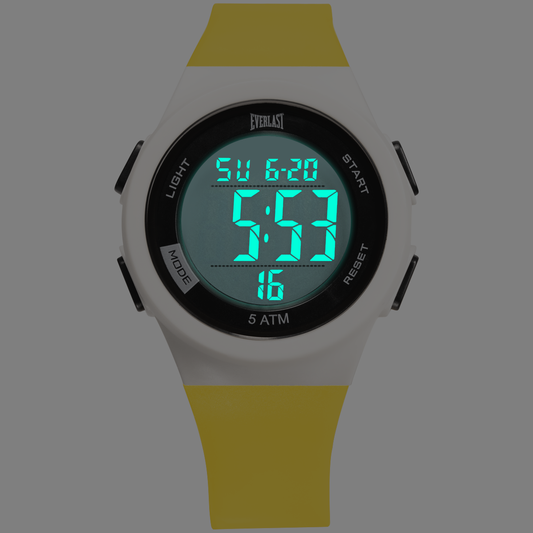 Relógio de Pulso Everlast Digital Unissex Amarelo Claro  E7378