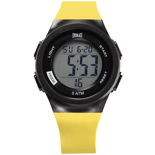 Relógio de Pulso Everlast Digital Unissex Amarelo Claro E7388