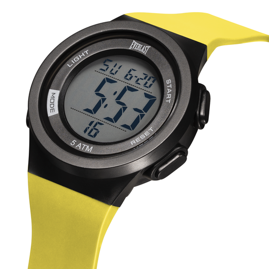 Relógio de Pulso Everlast Digital Unissex Amarelo Claro E7388