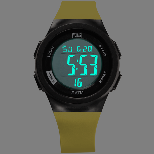 Relógio de Pulso Everlast Digital Unissex Amarelo Claro E7388