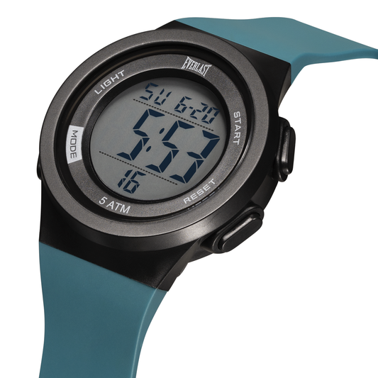 Relógio de Pulso Everlast Digital Unissex Azul Turquesa E7389