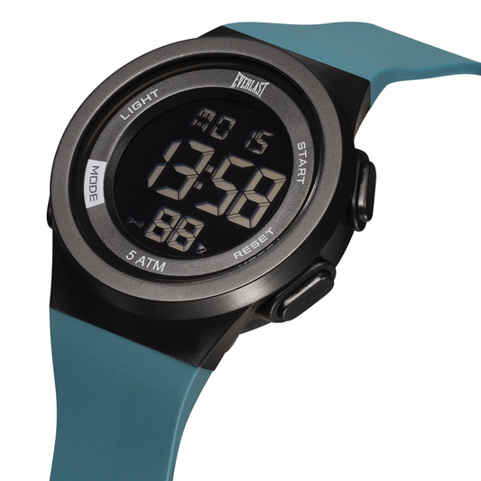 Relógio de Pulso Everlast Digital Unissex Azul Turquesa E7399
